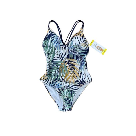 NWT Hurley Tropical Print One Piece Swimsuit Women’s Size Small Full Coverage - Picture 1 of 4